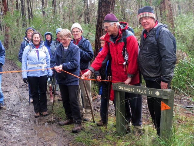Ceremony - opening the Currawong Falls Track