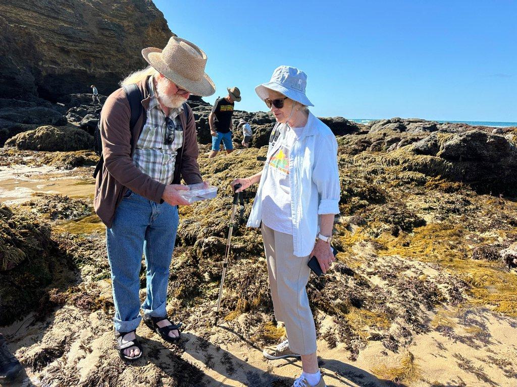 Paul and Kaye admire it up close